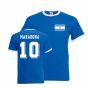 Diego Maradona Argentina Ringer Tee (blue)