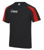 Airo Sportswear Contrast Training Tee (Black-Red)