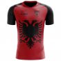 2025-2026 Albania Flag Concept Football Shirt - Kids (Long Sleeve)