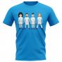 Argentina Players Illustration T-Shirt (Sky)