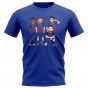 Barcelona Players Illustration T-Shirt (Blue)