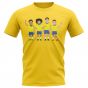 Brazil Players Illustration T-Shirt (Yellow)