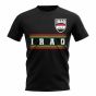 Iraq Core Football Country T-Shirt (Black)