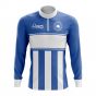 Antartica Concept Football Half Zip Midlayer Top (Blue-White)