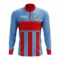 Djbouti Concept Football Half Zip Midlayer Top (Blue-Red)