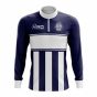 Greece Concept Football Half Zip Midlayer Top (Navy-White)