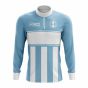 Guatemala Concept Football Half Zip Midlayer Top (Sky Blue-White)