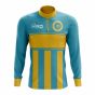 Kazakhstan Concept Football Half Zip Midlayer Top (Sky Blue-Yellow)