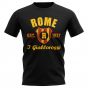 Roma Established Football T-Shirt (Black)