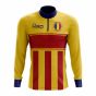 Romania Concept Football Half Zip Midlayer Top (Yellow-Red)