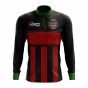 Kenya Concept Football Half Zip Midlayer Top (Black-Red)