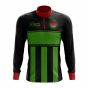 Malawi Concept Football Half Zip Midlayer Top (Black-Green)