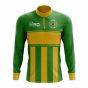 Brazil Concept Football Half Zip Midlayer Top (Green-Yellow)