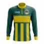 Mozambique Concept Football Half Zip Midlayer Top (Green-Yellow)