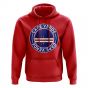 Cape Verde Football Badge Hoodie (Red)