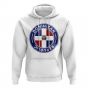 Dominican Republic Football Badge Hoodie (White)