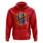 DR Congo Football Badge Hoodie (Red)