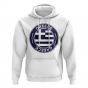 Greece Football Badge Hoodie (White)