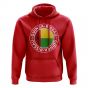 Guinea Bissau Football Badge Hoodie (Red)