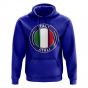 Italy Football Badge Hoodie (Royal)