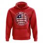 Liberia Football Badge Hoodie (Red)