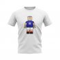 Zinedine Zidane France Brick Footballer T-Shirt (White)