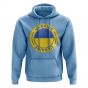 Ukraine Football Badge Hoodie (Sky)