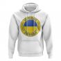 Ukraine Football Badge Hoodie (White)