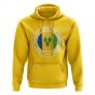 Saint Vincent and The Grenadines Football Badge Hoodie (Yellow)