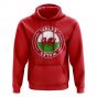 Wales Football Badge Hoodie (Red)