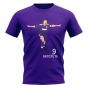 Gabriel Batistuta Fiorentina Player Graphic T-Shirt (Purple)