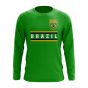 Brazil Core Football Country Long Sleeve T-Shirt (Green)