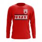Japan Core Football Country Long Sleeve T-Shirt (Red)