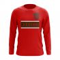 Morocco Core Football Country Long Sleeve T-Shirt (Red)
