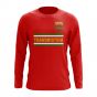 Transnistria Core Football Country Long Sleeve T-Shirt (Red)