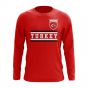 Turkey Core Football Country Long Sleeve T-Shirt (Red)