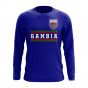 Gambia Core Football Country Long Sleeve T-Shirt (Royal)