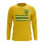 Mauritania Core Football Country Long Sleeve T-Shirt (Yellow)