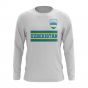 Uzbekistan Core Football Country Long Sleeve T-Shirt (White)