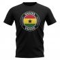 Ghana Football Badge T-Shirt (Black)