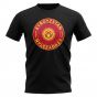 Kyrgyzstan Football Badge T-Shirt (Black)