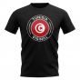 Tunisia Football Badge T-Shirt (Black)