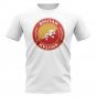 Bhutan Football Badge T-Shirt (White)