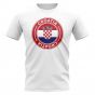 Croatia Football Badge T-Shirt (White)