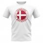 Denmark Football Badge T-Shirt (White)