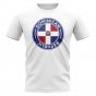 Dominican Republic Football Badge T-Shirt (White)