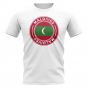 Maldives Football Badge T-Shirt (White)