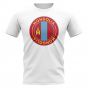 Mongolia Football Badge T-Shirt (White)