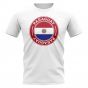 Paraguay Football Badge T-Shirt (White)