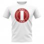 Peru Football Badge T-Shirt (White)